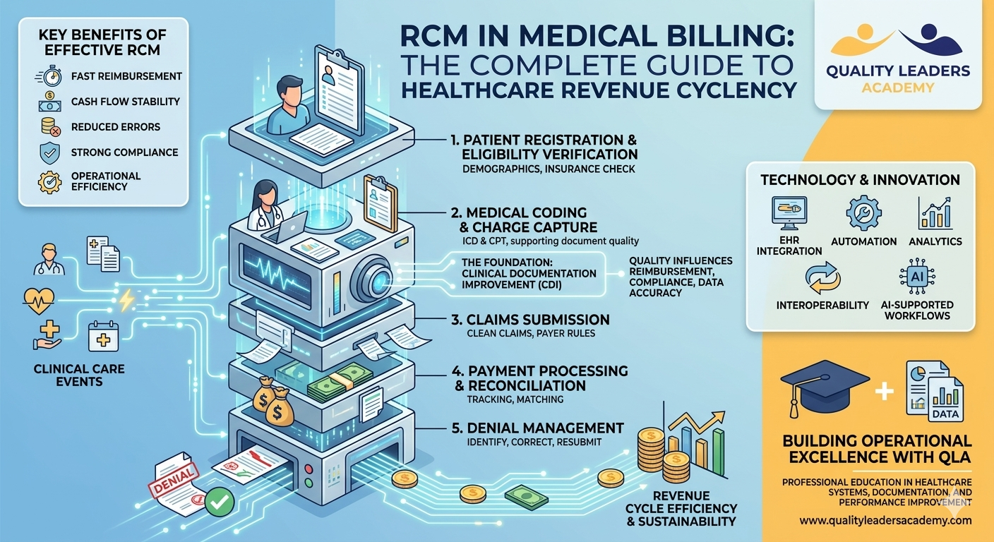 RCM IN MEDICAL BILLING: A COMPLETE GUIDE TO HEALTHCARE REVENUE CYCLE EFFICIENCY